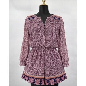 xhilaration Boho Romper Purple XL‎ Fairy Cottage Core